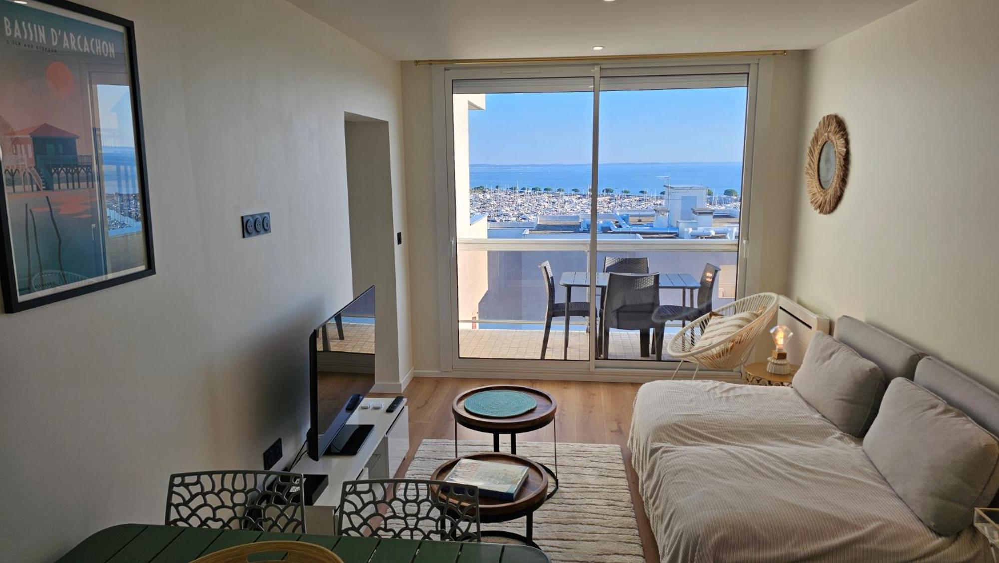 Apartamento Vue Panoramique Sur Bassin,Piscine Et Terrasse Arcachón Exterior foto