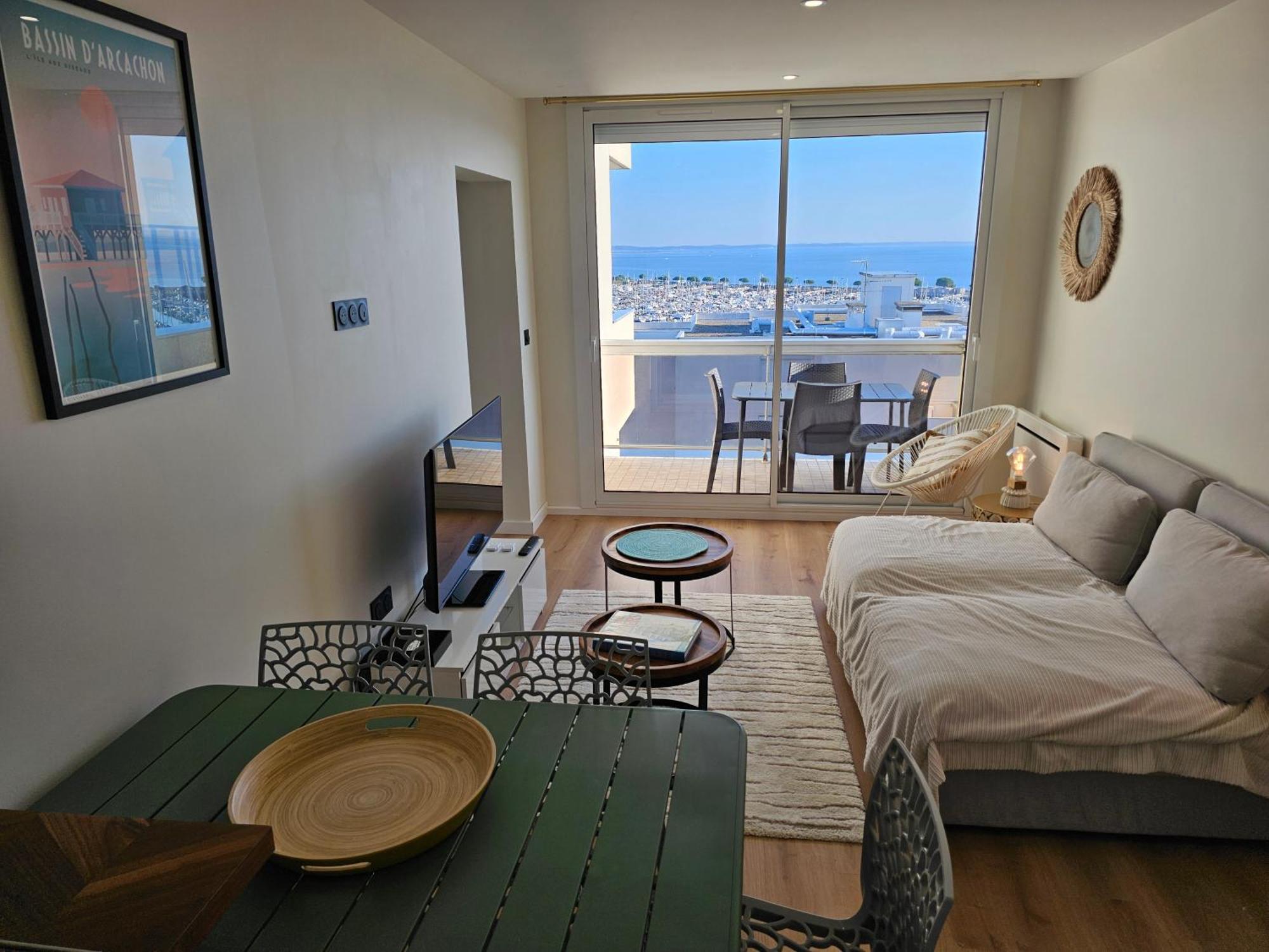 Apartamento Vue Panoramique Sur Bassin,Piscine Et Terrasse Arcachón Exterior foto